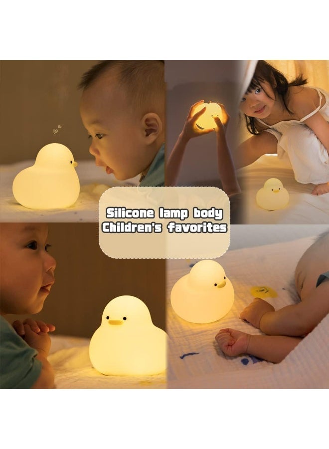 Night Light for Kids,Cute Silicone Nursery Duck Lamp for Baby and Toddler,Animal NightLight for Boys and Girls,Squishy Night Lamp for Bedroom,Kawaii Bedside Lamp for Kids Room - Image 5